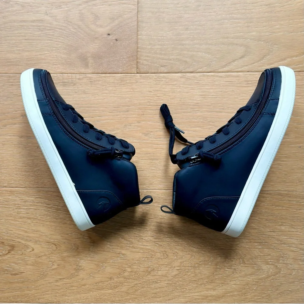 NWT Billy Footwear Sneakers Mid Top Black Easy On/Off Zipper Women’s 7.5 - Picture 4 of 14